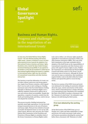 Global Governance Spotlight 1|2018