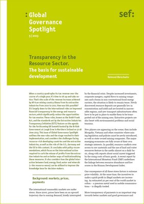 Global Governance Spotlight 5|2013