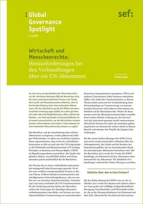 Global Governance Spotlight 1|2018