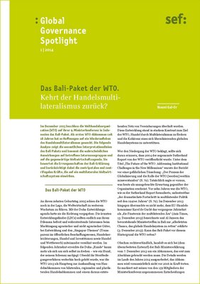 Global Governance Spotlight 1|2014