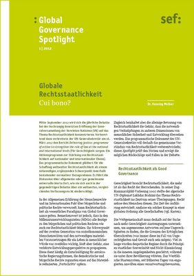 Global Governance Spotlight 1|2012